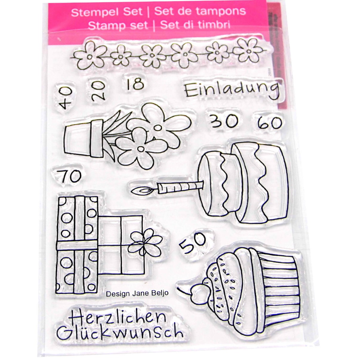 Geburtstagseinladung Stempel